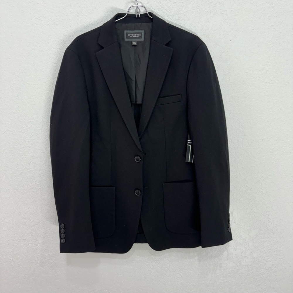 Men's Black Blazer by Liverpool size 40 basic black suit separates